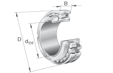 Двухрядные радиальные сферические роликоподшипники 232..-E1A-K + H
